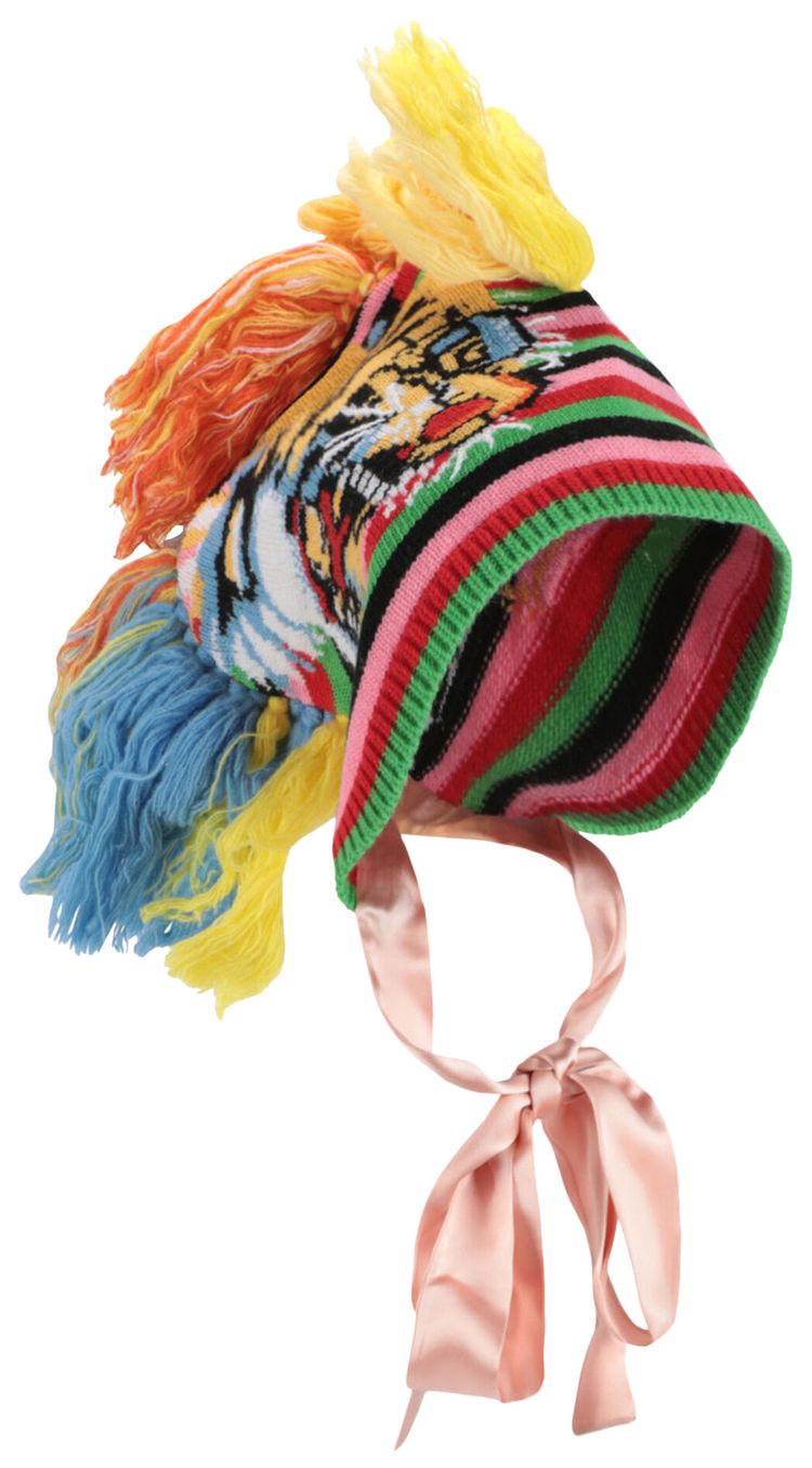 Gucci Knitted Tiger Head Mohawk Beanie Sable Substitute