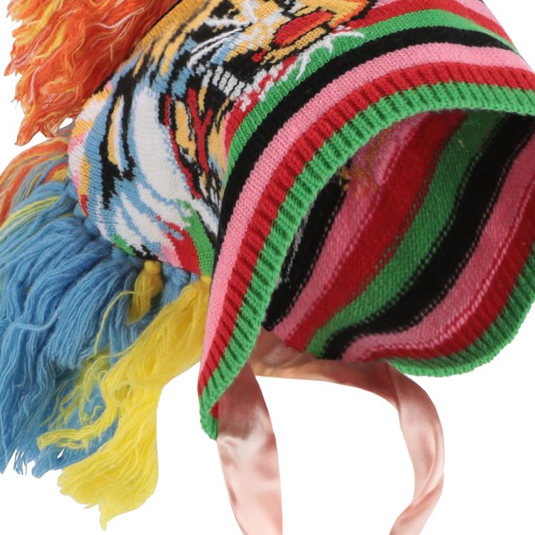 Gucci Knitted Tiger Head Mohawk Beanie Sable Substitute