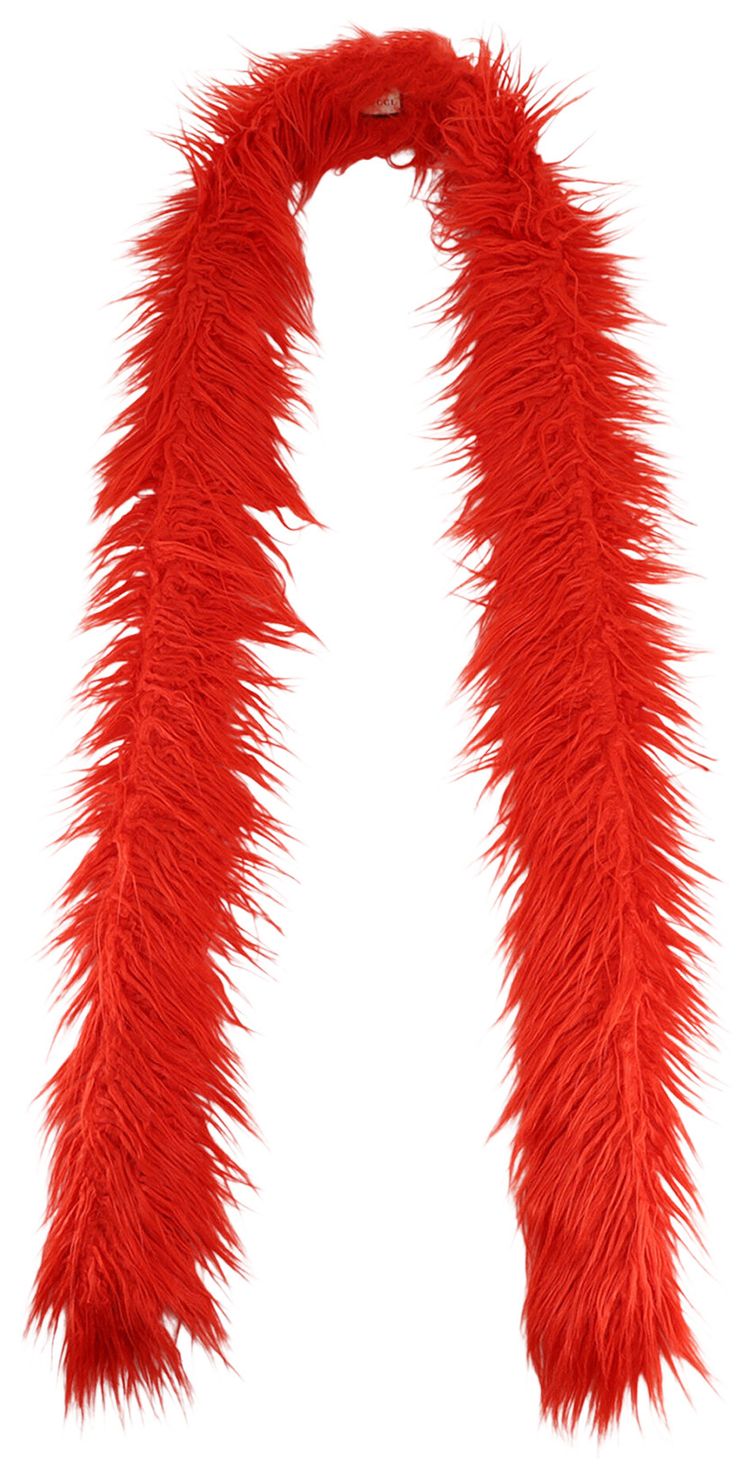 Gucci Faux Fur Scarf Red