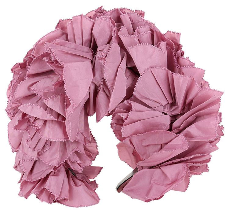 Gucci Ruffle Silk Headband Blush