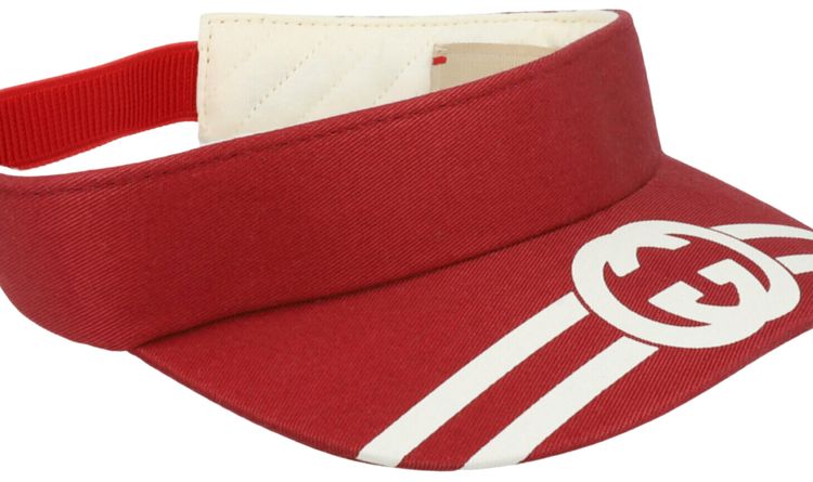 Gucci Kids Logo Printed Visor Red