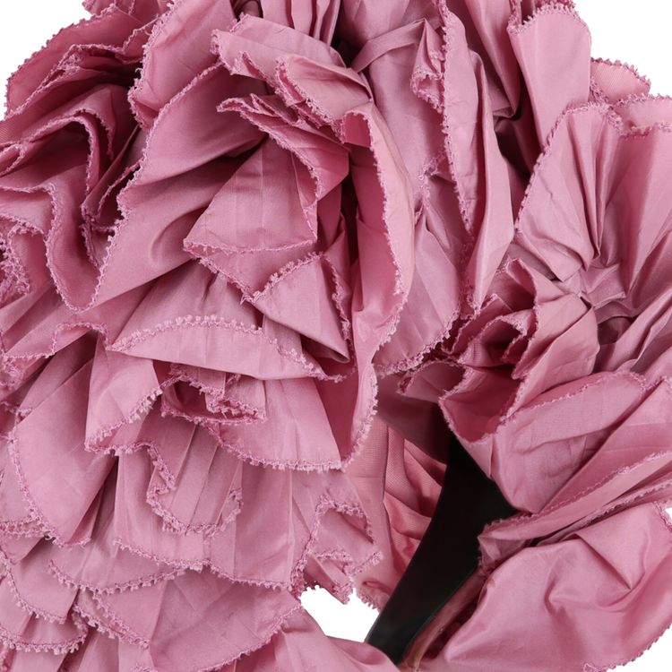 Gucci Ruffle Silk Headband Blush