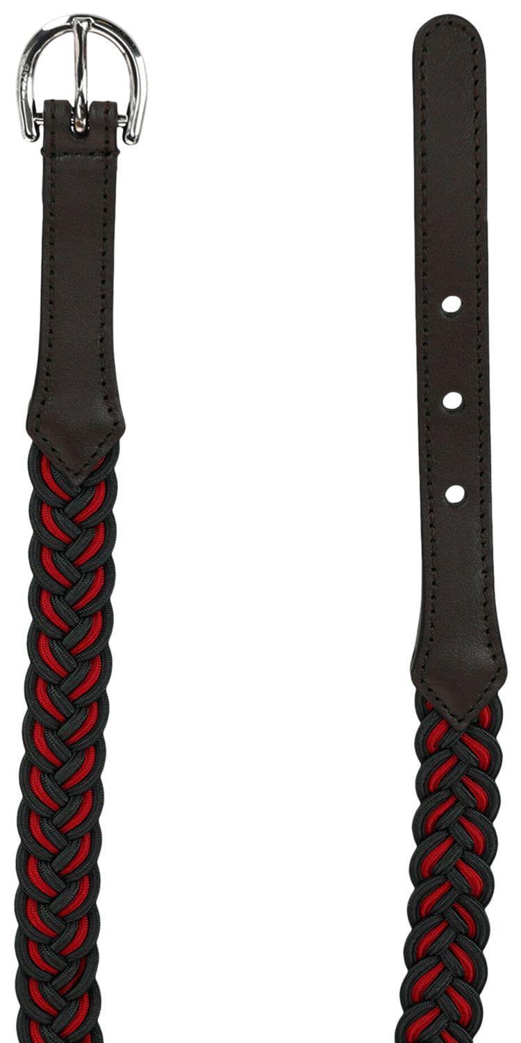 Gucci Kids Braided Elasticized Belt Brown