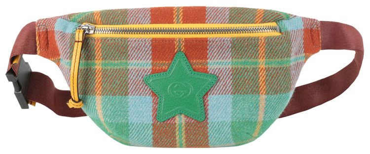 Gucci Kids Embroidered Star Plaid Printed Belt Bag Multicolor