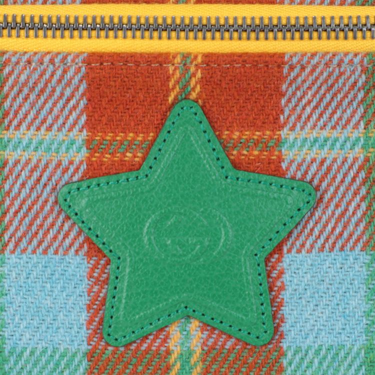 Gucci Kids Embroidered Star Plaid Printed Belt Bag Multicolor