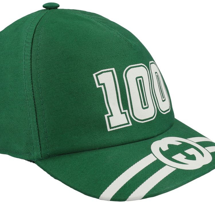 Gucci Kids College Baseball Cap Green
