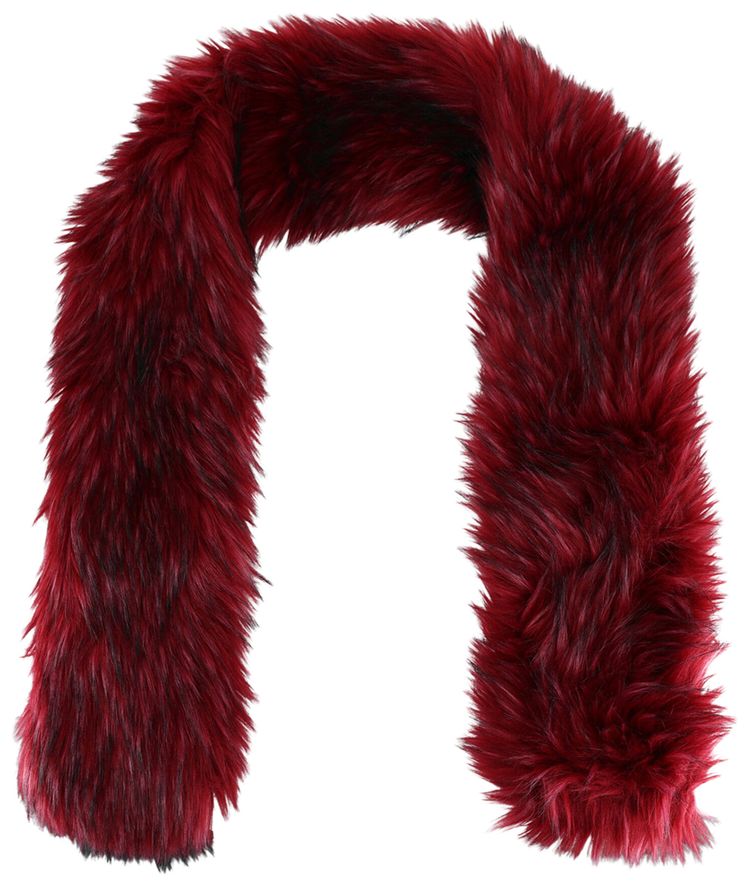 Gucci Faux Fur Scarf Red