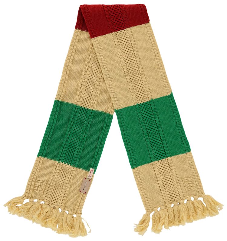Gucci Kids Knitted Wool Scarf Multicolor