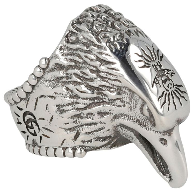Gucci Anger Forest Eagle Ring Silver