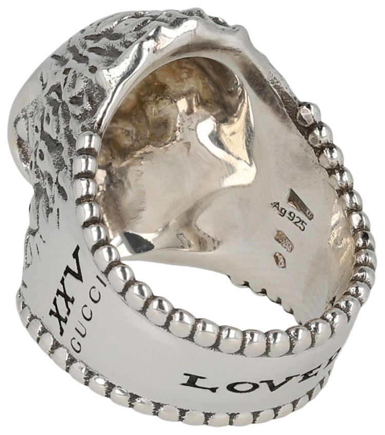 Gucci Anger Forest Eagle Ring Silver