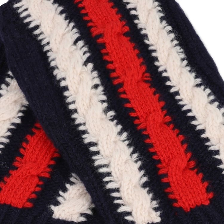 Gucci Knitted Fingerless Gloves Blue