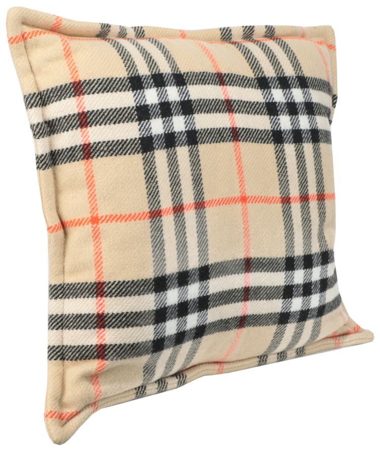 Burberry Large Vintage Check Throw Pillow Sand