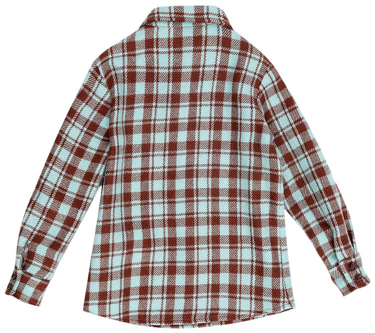 Gucci Kids Check Patterned Wool Shirt Multicolor