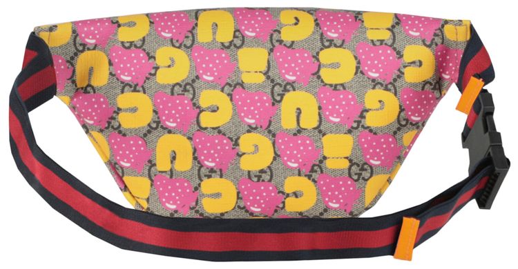 Gucci Kids Supreme Monogram Strawberry Print Belt Bag Multicolor