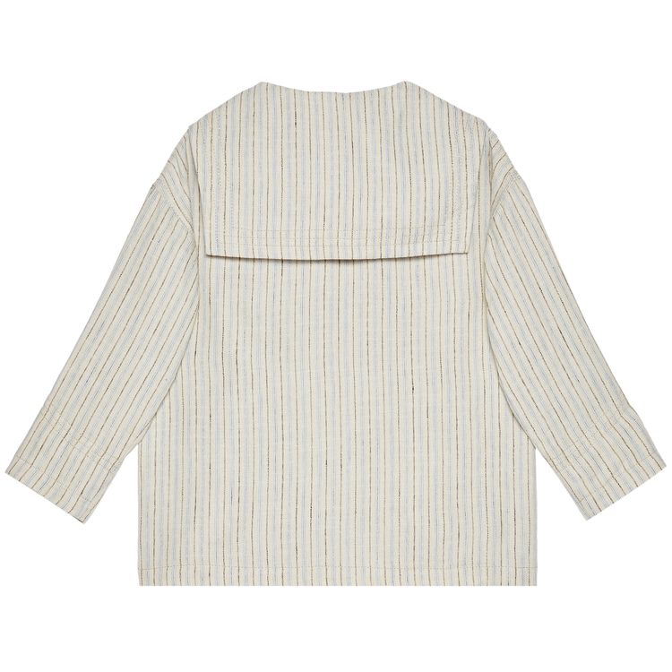 Gucci Kids Striped Linen Top White