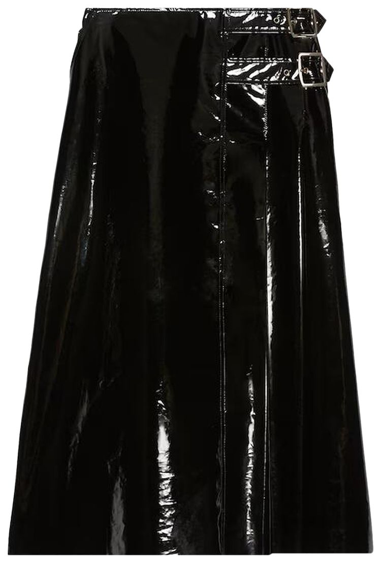 Gucci Vinyl Effect Skirt Black