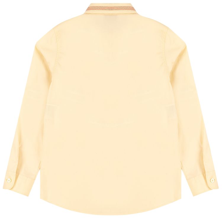 Gucci Kids Embroidered Button Down Shirt Cream