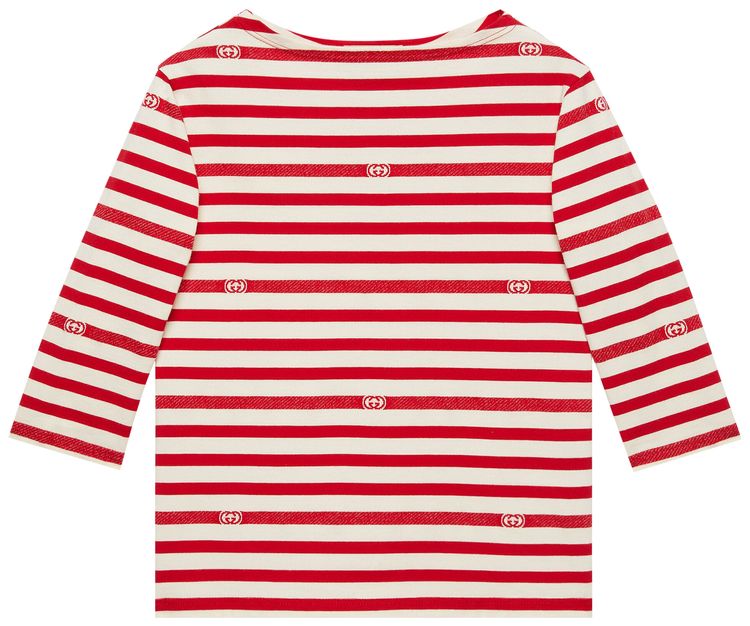 Gucci Kids Striped Shirt IvoryRed