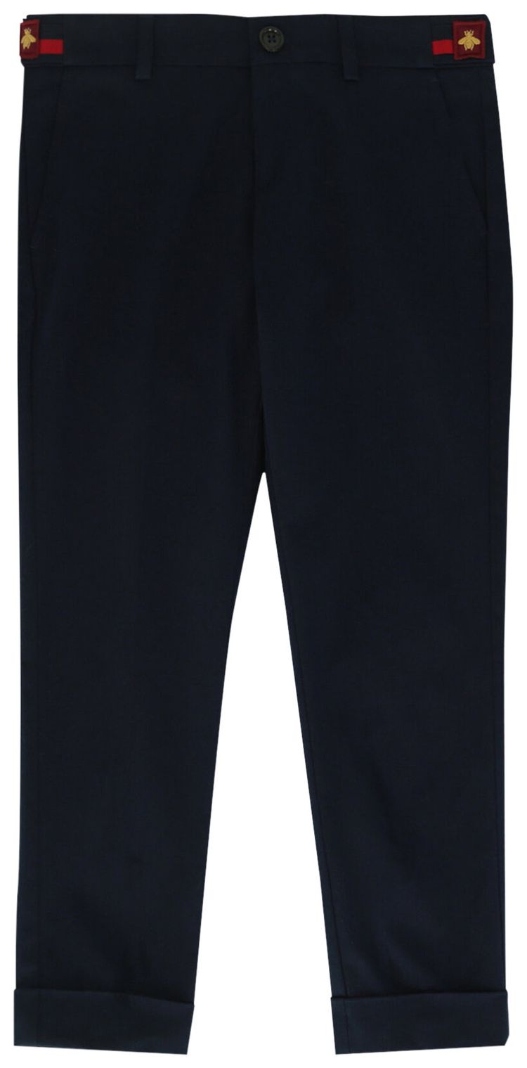 Gucci Kids Cuffed Trouser Pants Navy