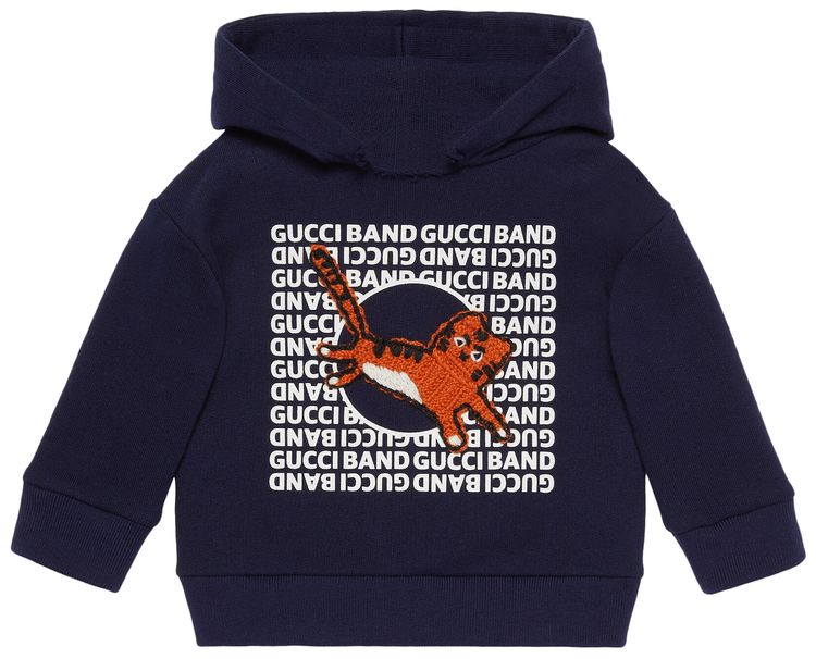 Gucci Kids Band Graphic Sweatshirt Dark Blue