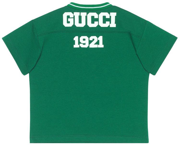Gucci Kids Graphic Printed Short Sleeve Shirt Green