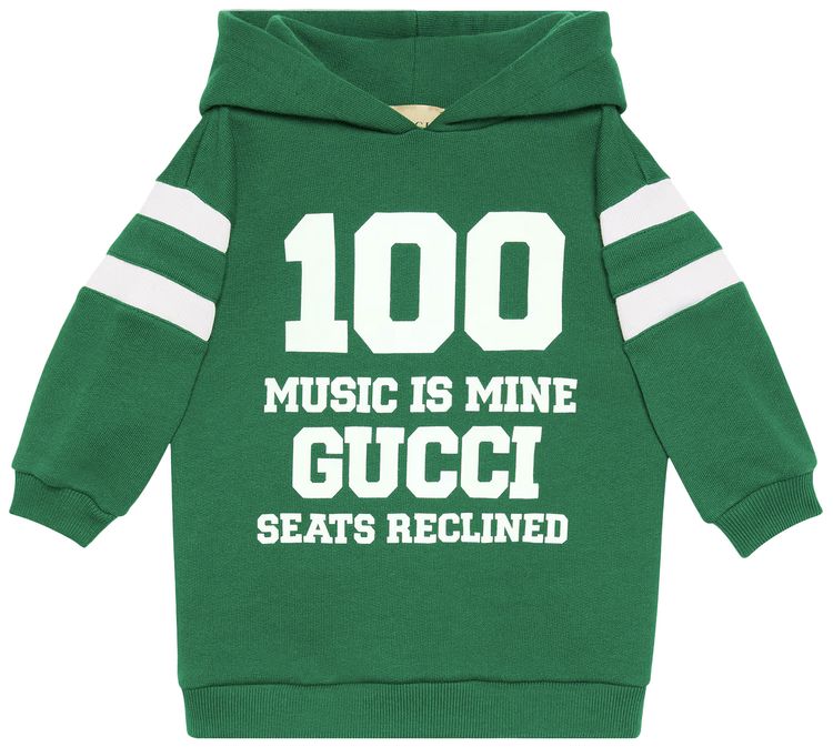 Gucci Kids Music Is Mine Hoodie Green