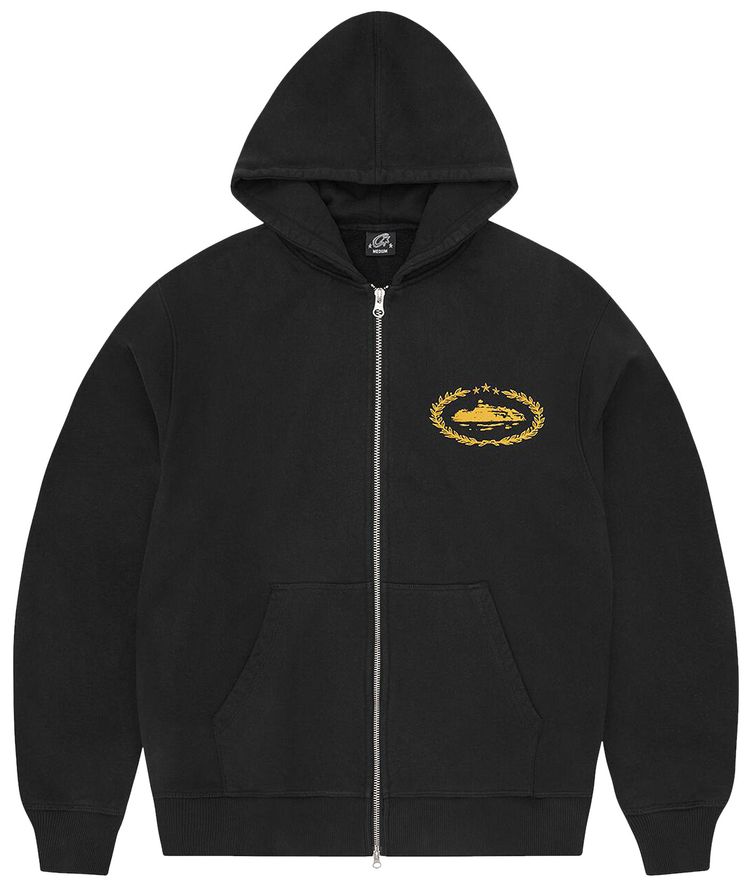 Corteiz Superior Royale Zip Hoodie BlackYellow