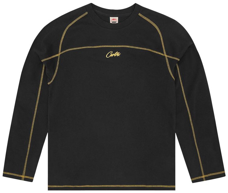 Corteiz Hmp Panel Heavyweight Long Sleeve Tee BlackYellow