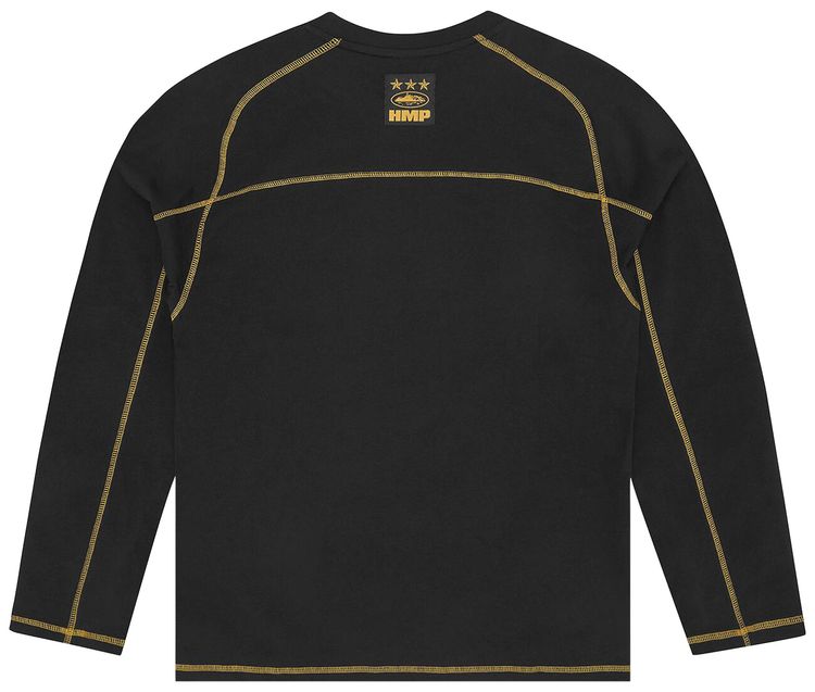 Corteiz Hmp Panel Heavyweight Long Sleeve Tee BlackYellow
