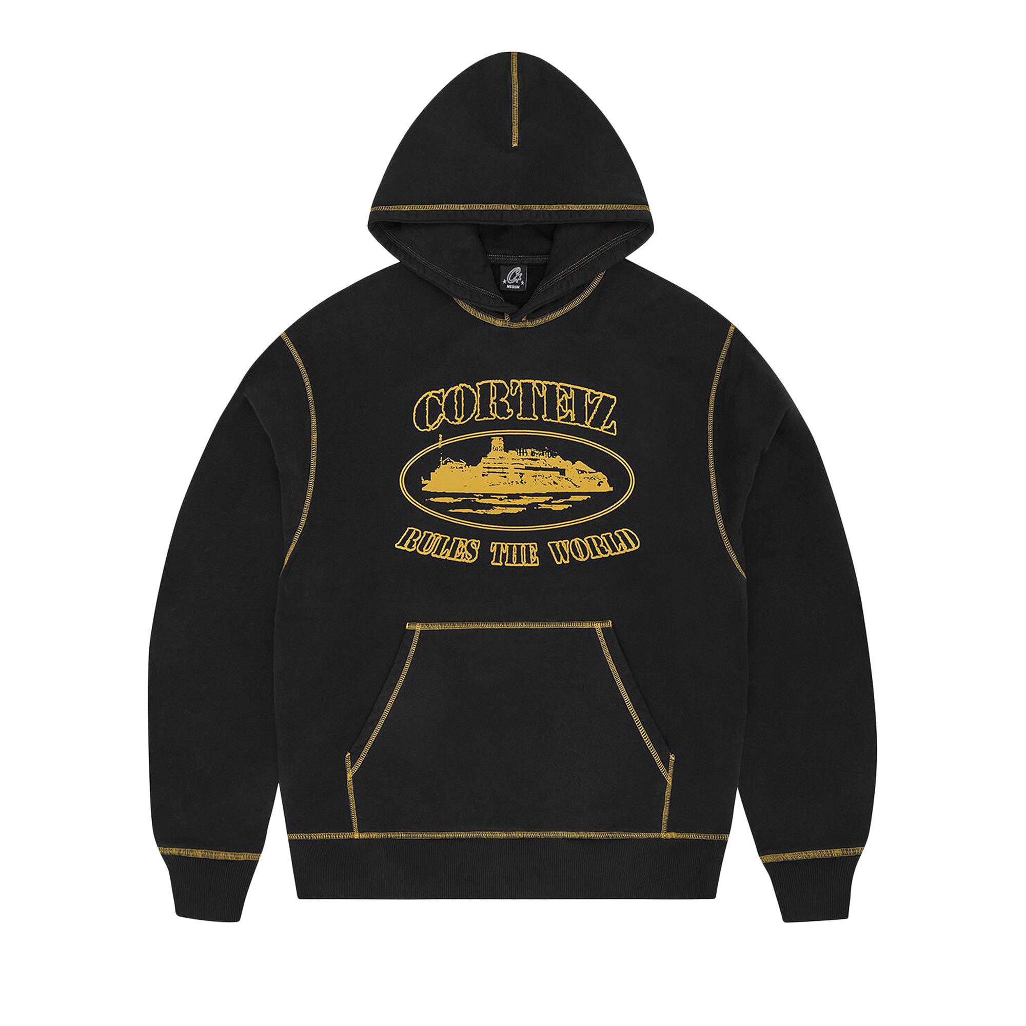 値引きする Buy Corteiz Alcatraz Contrast Hoodie 'Black/Yellow トップス
