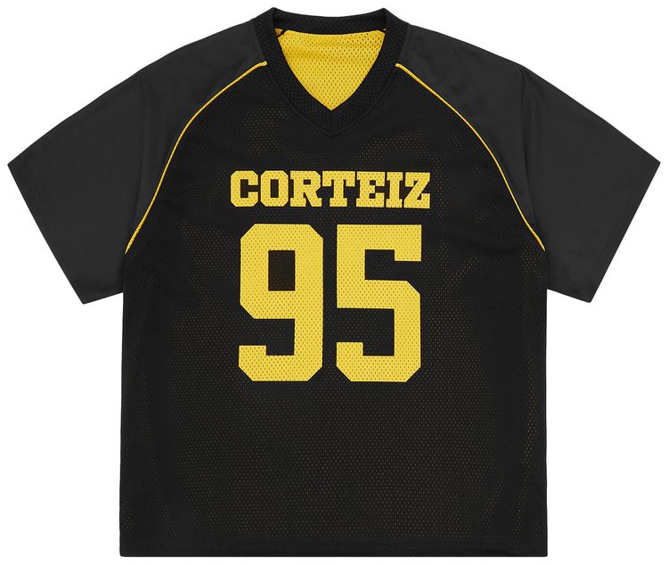 Corteiz 95 Reversible Mesh Jersey BlackYellow