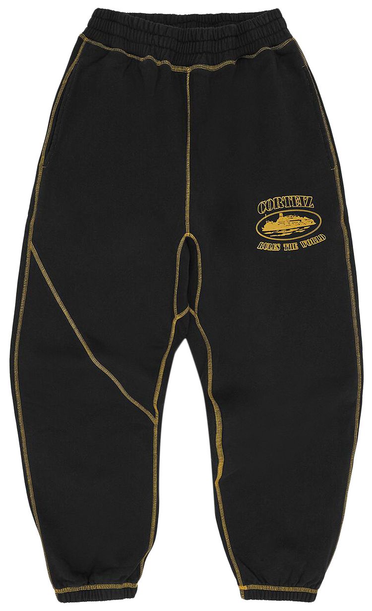 Corteiz Alcatraz Contrast Sweatpant BlackYellow