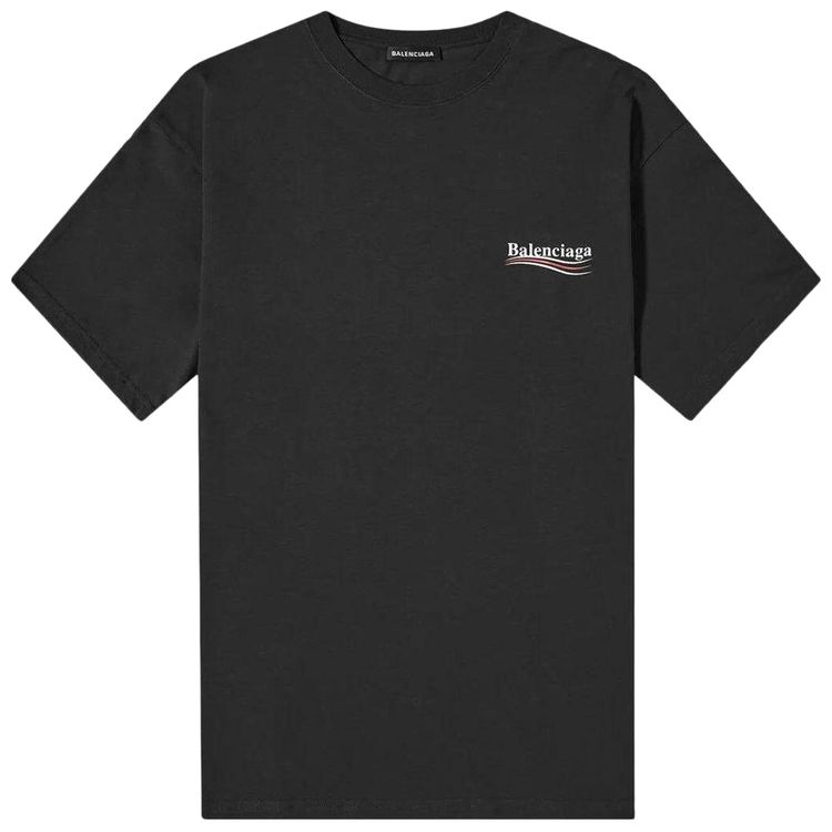 Balenciaga Political Campaign T Shirt Black