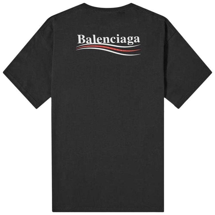 Balenciaga Political Campaign T Shirt Black
