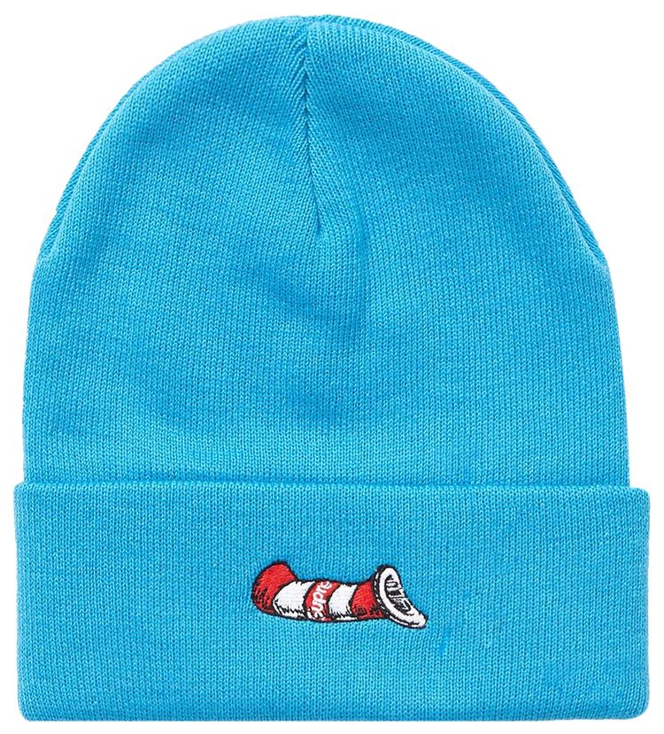Supreme Dr Seuss Cat In The Hat Beanie Blue
