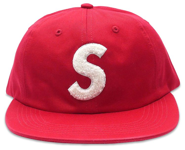 Supreme Chenille S Logo 6 Panel Red