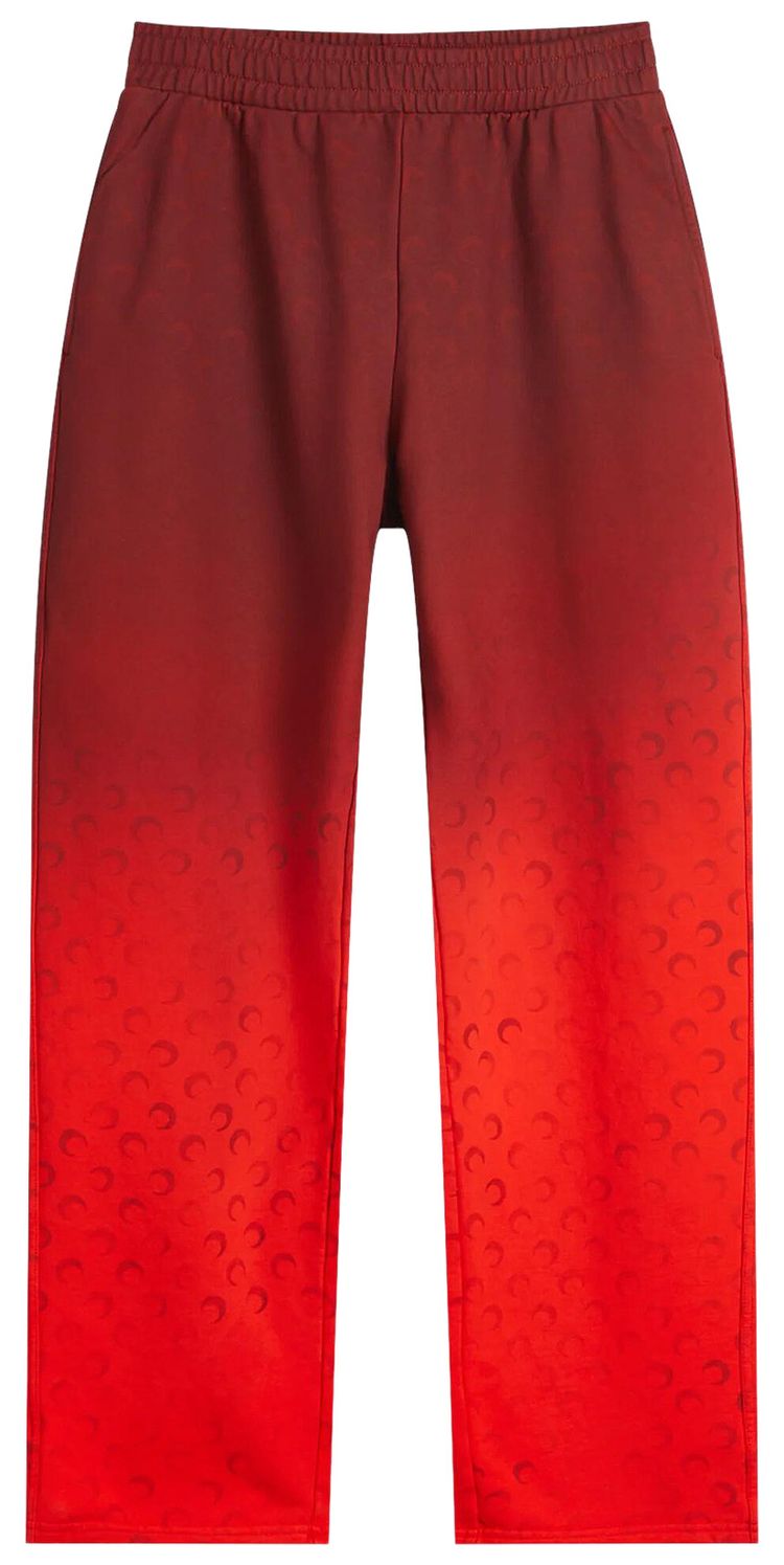 Marine Serre Moon Faded Fleece Sweatpants Red