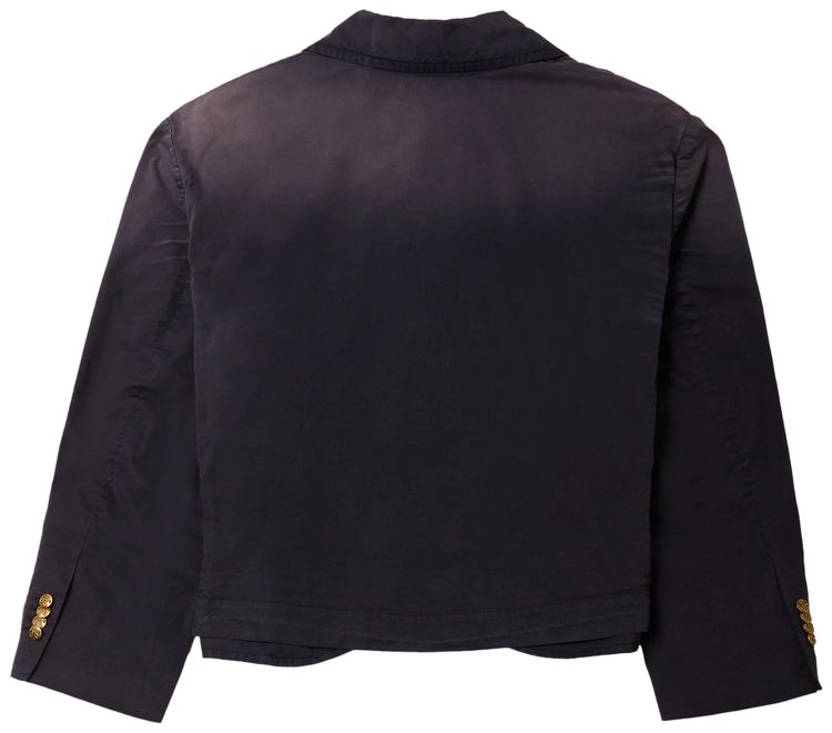 Willy Chavarria Washed Box Cutter Jacket Navy