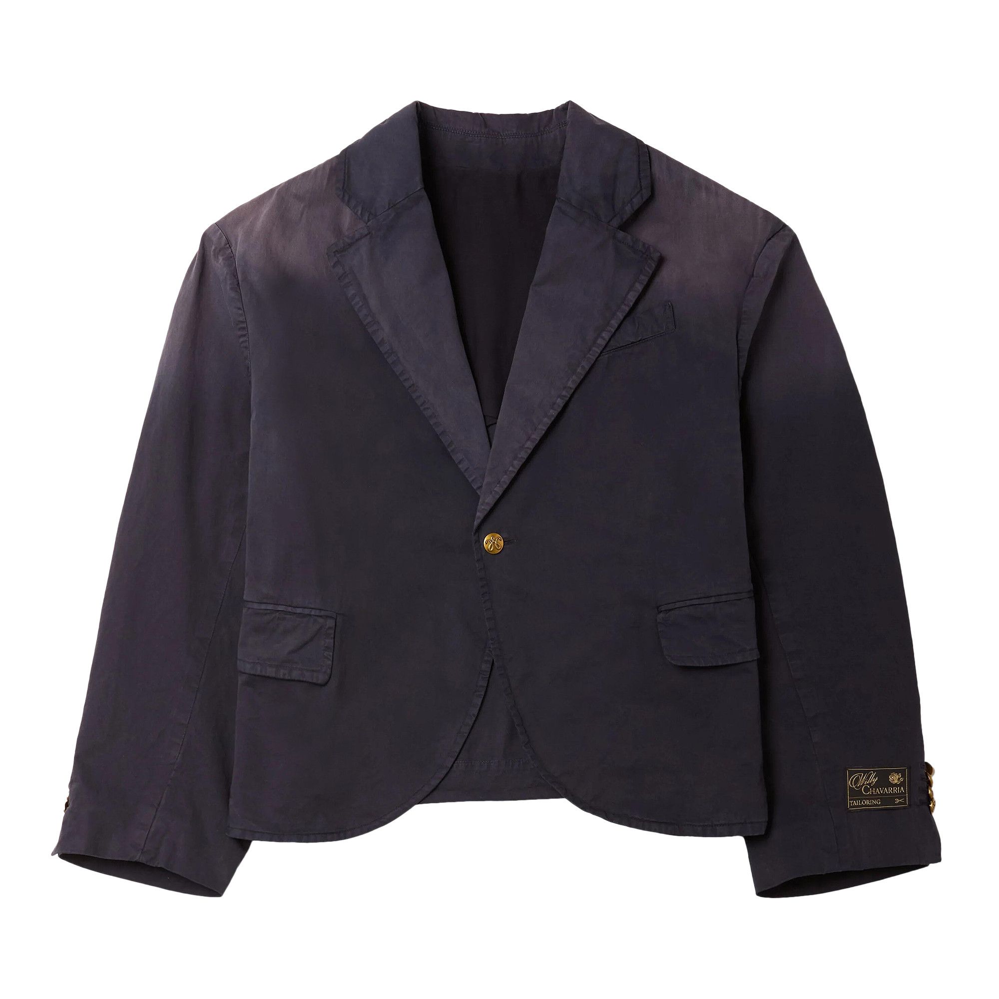 Buy Willy Chavarria Washed Box Cutter Jacket 'Navy