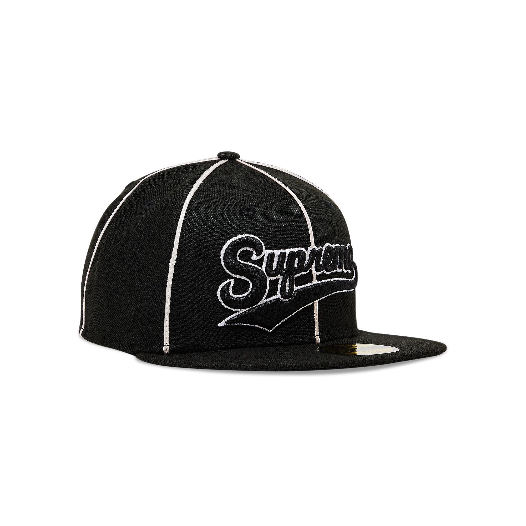 Buy Supreme Piping Script Logo New Era 'Black' - SS25H17