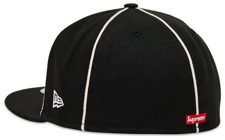 Supreme Piping Script Logo New Era Black