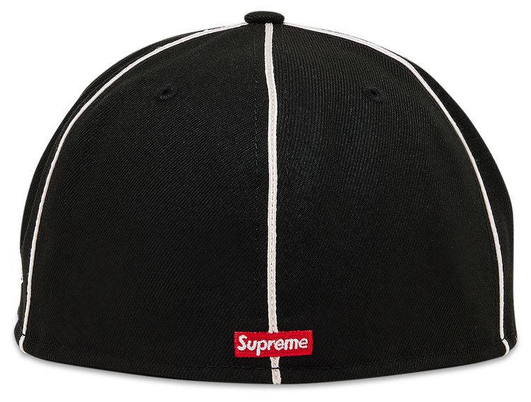 Supreme Piping Script Logo New Era Black