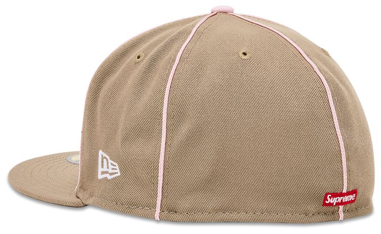 Supreme Piping Script Logo New Era Tan
