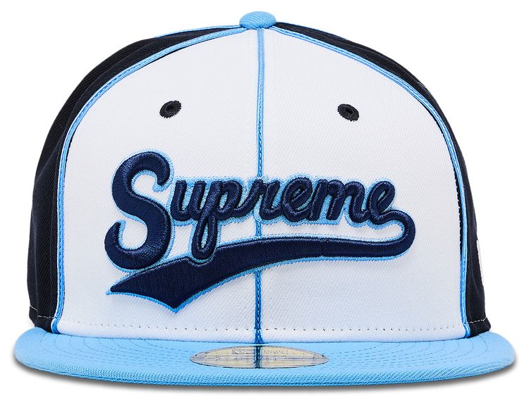 Supreme Piping Script Logo New Era Navy