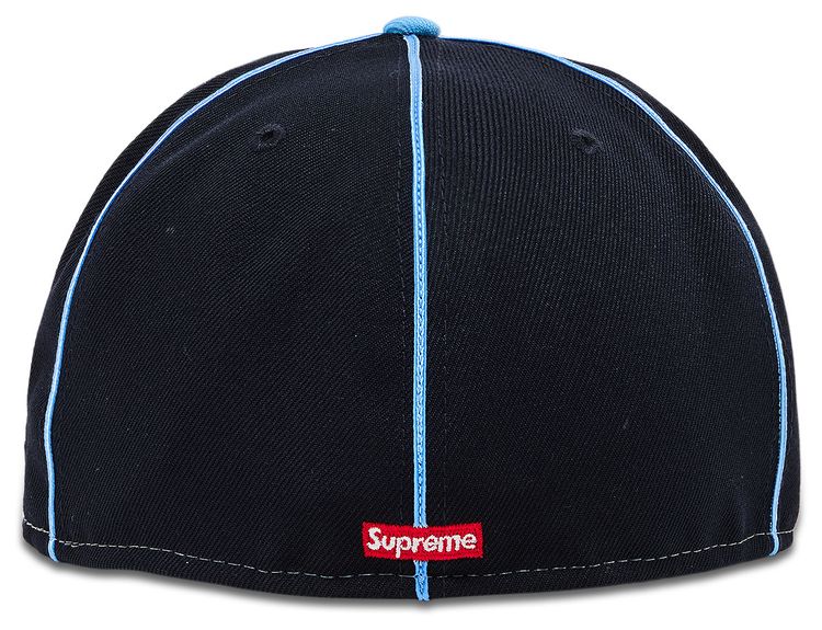 Supreme Piping Script Logo New Era Navy