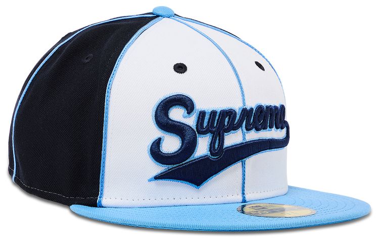 Supreme Piping Script Logo New Era Navy