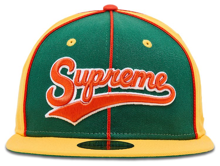Supreme Piping Script Logo New Era Yellow