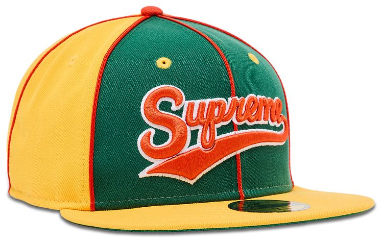 Supreme Piping Script Logo New Era Yellow