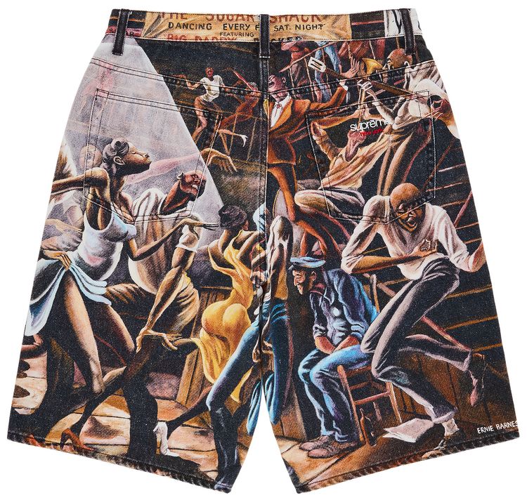 Supreme x Ernie Barnes Baggy Denim Short Dance