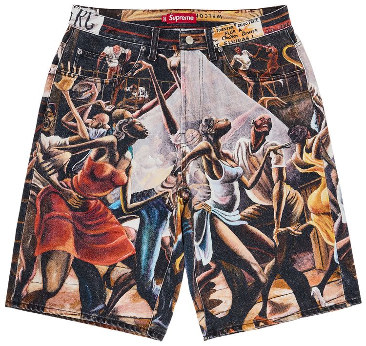 Supreme x Ernie Barnes Baggy Denim Short Dance